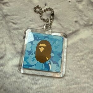 A Bathing Ape Blue Ape camo Keychain